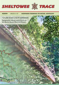Sheltowee Trace North Trail Map: Red River Gorge & Daniel Boone NF