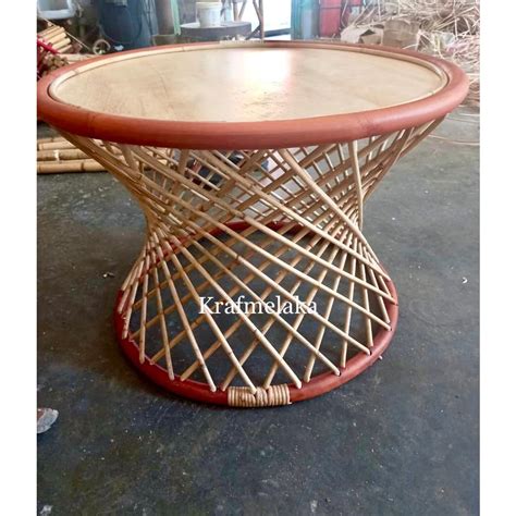 Meja Kopi Rotan Rattan Coffee Table Preorder Shopee Malaysia