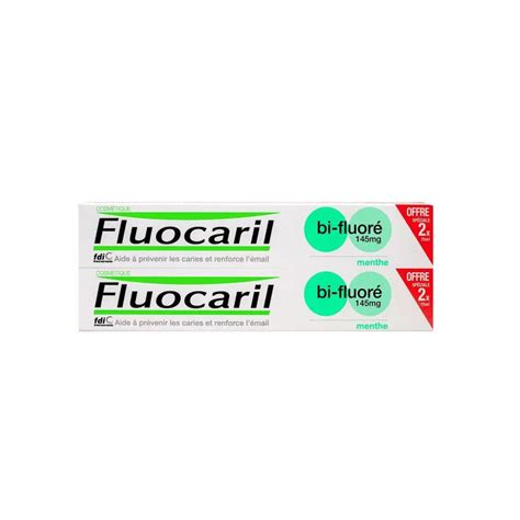 Fluocaril Dentifrice Bi Fluor Menthe Mg Lot De X Ml