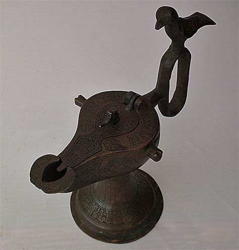 Antique Medieval Islamic Seljuk Seljuq Turks Bronze Oil Lamp Khorasan