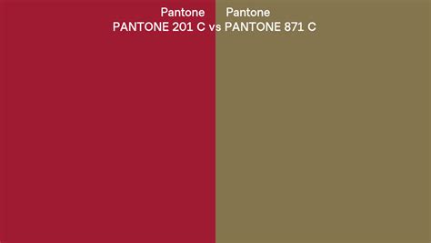 Pantone 201 C Vs Pantone 871 C Side By Side Comparison