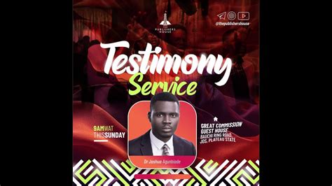 Dr Joshua Agunbiade Stones From Jordan Testimony Service Th