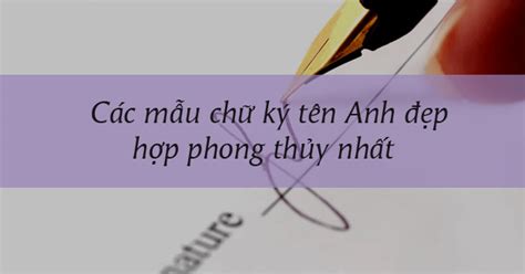 Mẫu chữ ký tên lệ Những gợi ý thú vị để tự thiết kế chữ ký của bạn