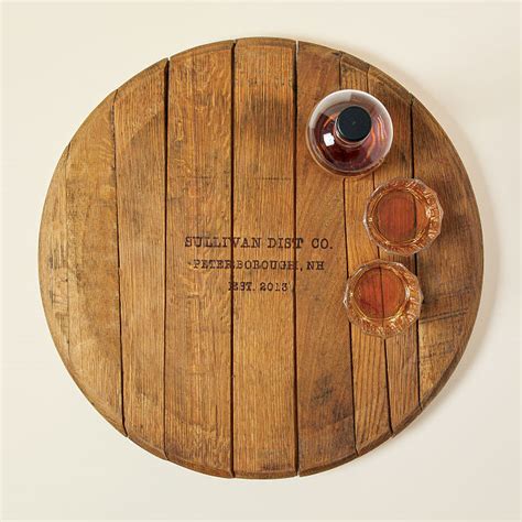 Uncommon Goods Custom Bourbon Barrel Lazy Susan Handmade