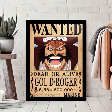 Quadro Decorativo Gol D Roger Cartaz De Procurado One Piece