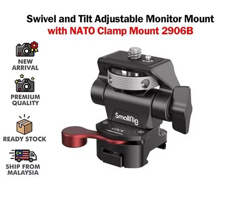 Small Rig Swiwel And Tilt Adjustable Monitor Mount With NATO Clamp