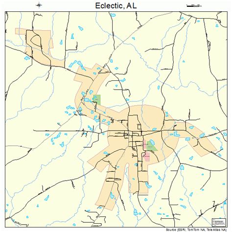 Eclectic Alabama Street Map 0122816