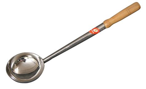 Wooden Handle Stainless Steel Ladle For Kitchen And Hotel Inch At