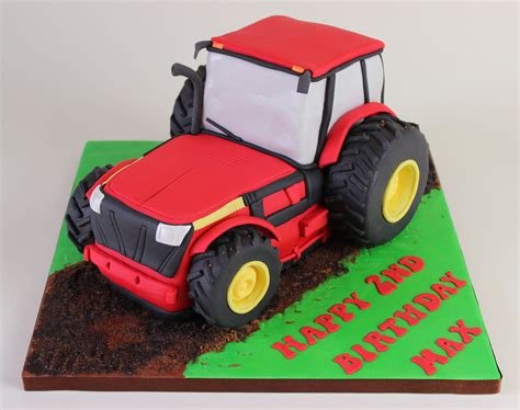 Red Tractor Cake Tractor Cake Tractor Birthday Cakes Tractors