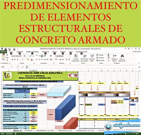 Excel Para Predimensionamiento De Elementos Estructurales De Concreto Armado Artofit