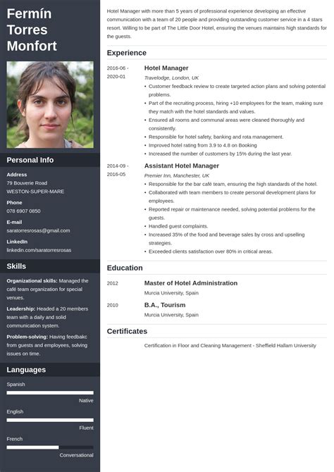 Como Hacer Tu Cv En Ingles Curriculum Vitae Template