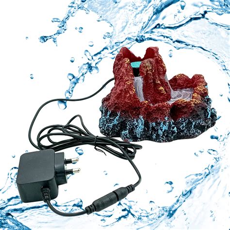 Jainsons Pet Products Aquarium Decorative Volcano Led Bubbler