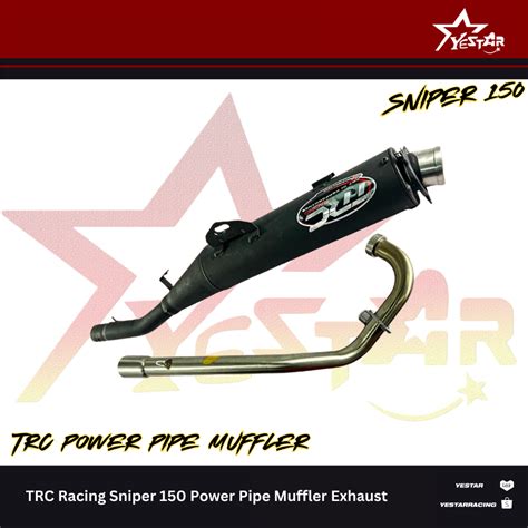 Yestarracing Trc Power Pipe For Sniper 150 Muffler Exhaust Silencer Included Removable