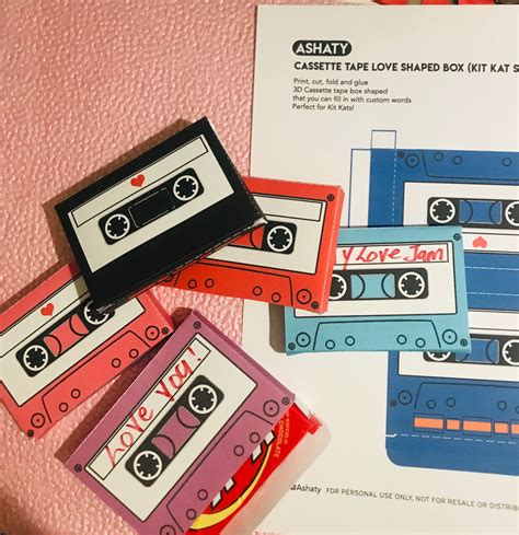 Cassette Tape Template You Can Edit 3d Box Pdf Format Etsy