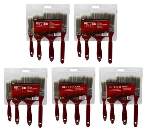 Linzer Better 4 Piece Household Paint Brush Set 5 Pk Walmart