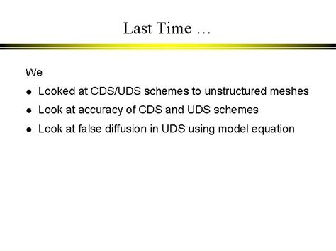 Lecture 16 Convection And Diffusion Contd Last Time