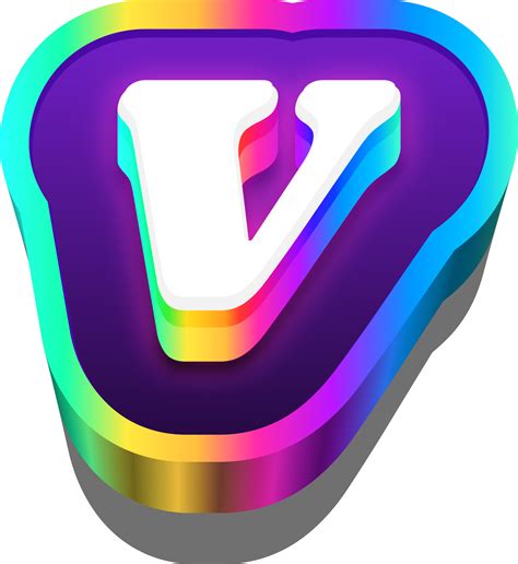 3d Metalic Rainbow Alphabet Letter V 27385414 Png