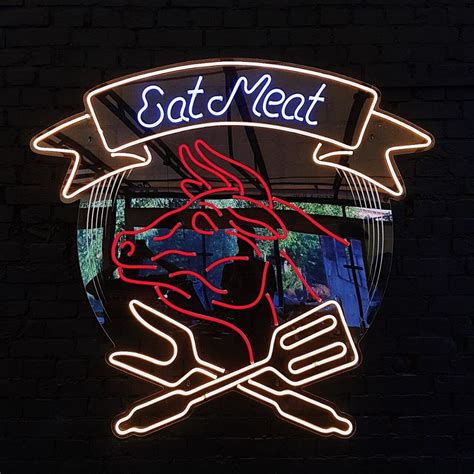 Grill And Chill Bull Neon Sign