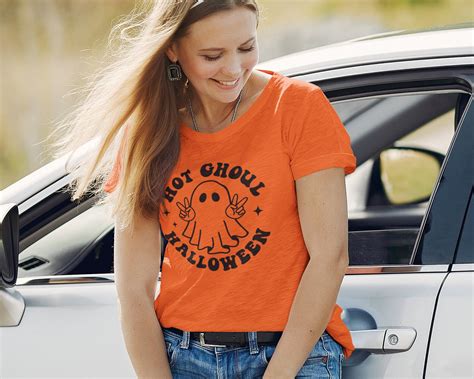 Hot Ghoul Halloween Svg Halloween Svg Peace Ghost Svg Etsy