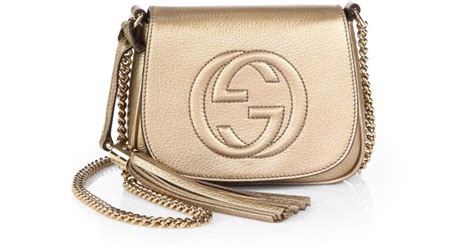 Gucci Soho Metallic Leather Chain Shoulder Bag In Metallic Lyst