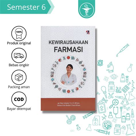 Jual Buku Farmasi Kewirausahaan Farmasi Apt Rony Setianto S Si S E