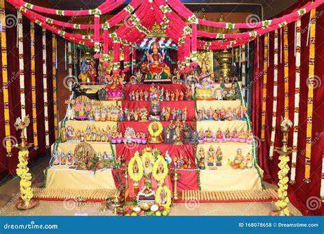 Golu Arrangement For Navaratri Festival Stock Photo Image Of Golus