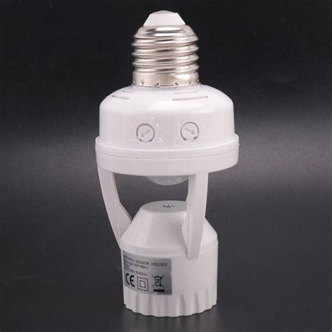 E27 Led 220v Screw Light Bulb Holder Led Pir Infrared Motion Sensor