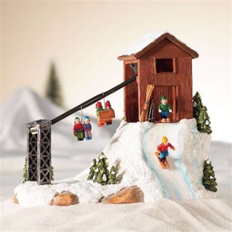 St Nicholas Square Village Motion Ski Lift New For 2016 Christmas