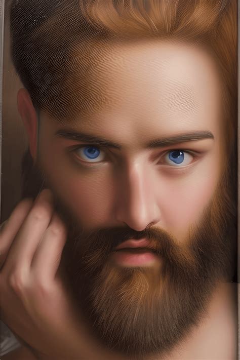 Modern Masculine Bearded Gay Man In The Style Of Titian Creative Fabrica
