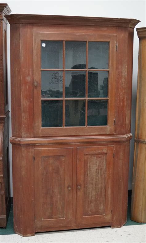 Country Fruit Wood Corner Cabinet 1819th Century Height 7