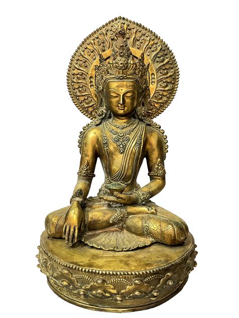 Buddhist Statue Of Shakyamuni Buddha Full Gold Plated Price US 1100