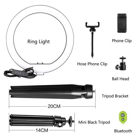 10inch Led Ring Light Photography Selfie Ring Lighting With Tripod