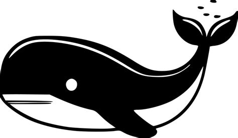 Whale Minimalist And Simple Silhouette Vector Illustration