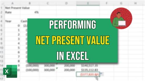 How To Calculate Net Present Value Npv Using Excel Step By Step Method Youtube