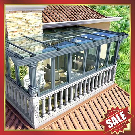 prefabricated solar sun rain gazebo patio balcony garden aluminum alloy ...