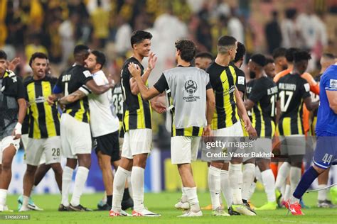 Players of Al Ittihad celebrate victory after the AFC Champions... News ...