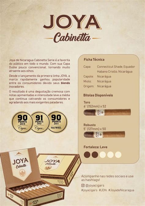 Charuto Joya De Nicaragua Cabinetta Robusto Unidade