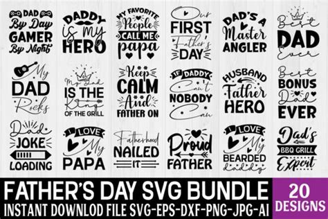 25 Happy Father S Day Bundle Svg Designs Graphics