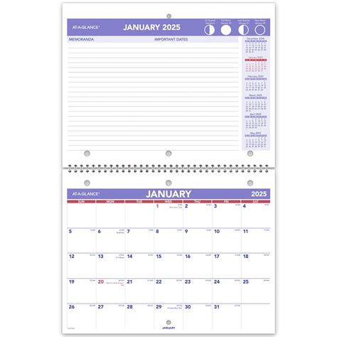 At A Glance 2025 Wall Calendar 12 X 17 Bianca Logan