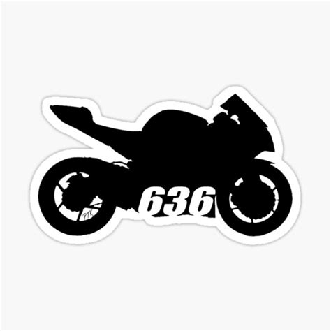 Ninja 636 Silhouette Sticker By Ptkdesigns Redbubble