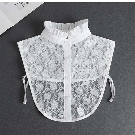 Fake Collar Detachable Half Shirt Dickey Lace Flower False Collar