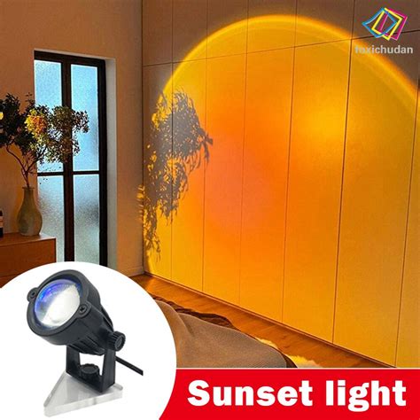 Ready StockTiktok Hot Đèn sàn chiếu hoàng hôn mặt trời cầu vồng trang trí hiện đại Sunset