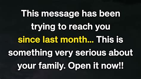 God This Message Has Been Trying To Reach You Since Last Month God