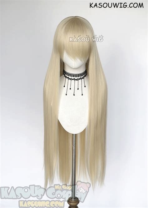 L Ka Cm Long Straight Versatile Light Blonde Cosplay Wig