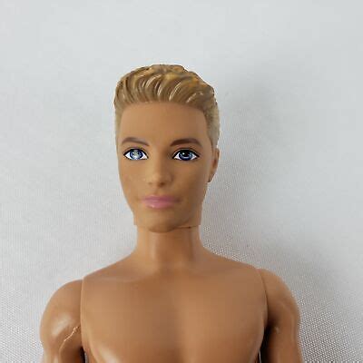 Nude Barbie Ken Doll Fashionista Molded Blonde Hair Mattel