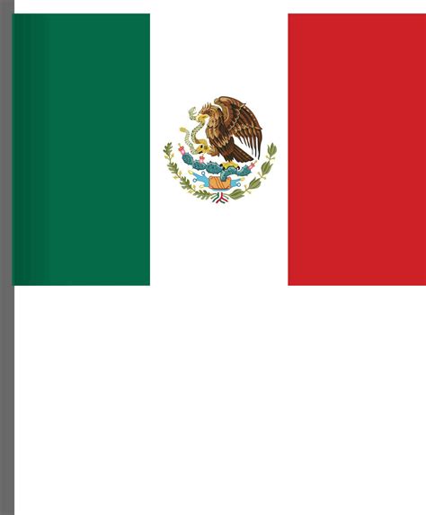 Mexican Flag Vector Design With Holder Vector Art At Vecteezy