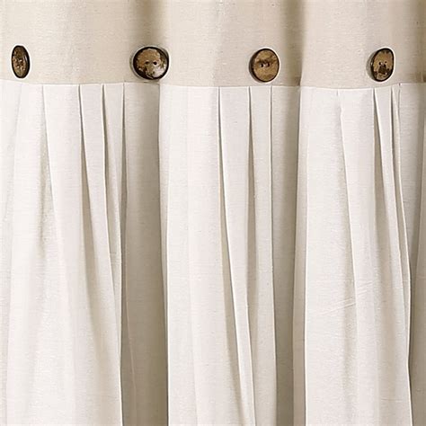 Linen Button Shower Curtain Lush Decor Lushdecor