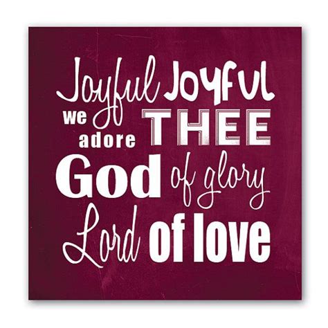 Canvas Wall Art Joyful Joyful We Adore Thee On Etsy 50 00 Hymn