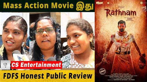 Rathnam Fdfs Public Review Mass Action Movie Rathnam Youtube