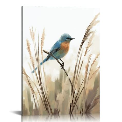 COMIO Bird Wall Art Decor Painting Pictures Print On Canvas The Blue